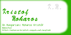 kristof moharos business card