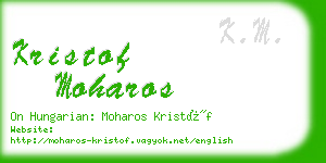 kristof moharos business card